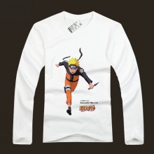 Quality Uzumaki Naruto T-shirts White Naruto Long Sleeved Shirts For Mens