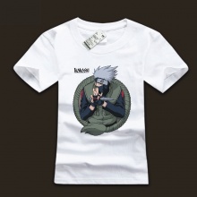 White Naruto Kakashi T-shirts For Young Mens