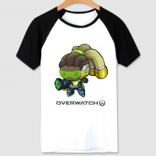 Blizzard Overwatch Hero Tee Black Short Sleeve OW lucio T-shirt