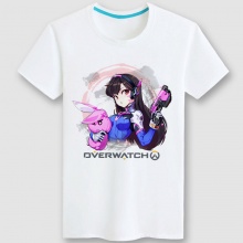 Overwatch D.Va Character Tees white T-shirts For Young