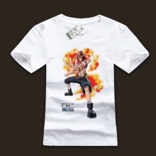 Cool One Piece Portgas D Ace White T-shirts For Man