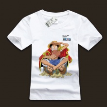 Monkey Luffy White Mens T-shirts For Man