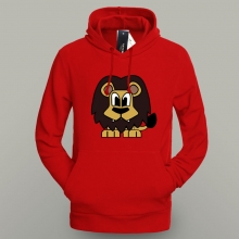 Lion printed hoodies for boys special design for anmimal lovers red cool for spring top quality casual style