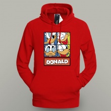 Funny Donald Duck printed hoodies for young mens top quality sweat shirt for winter