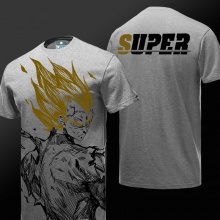 Dragon Ball Z Vegeta T shirt DBZ Gray T-shirt for Boys Mens