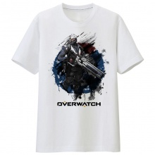 Overwatch Soldier 76 T-shirt Men white Shirts