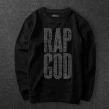 music Rap God Sweat Shirts black Hoody For Mens