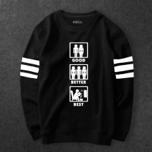 Good Better Best Design Hoodies Boys Black Sweatshirt