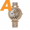 Elegant Stylish Leopard 3D Unusual Dress Watches Gold Sliver Bracelet Jewelry Gift For Christmas