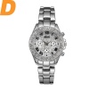 Iced Out Ladies Watch with Quartz Movement Diamond Classic Romantic Analog Display Gold Wristwatch