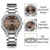 Women Watch Luxury Business Silver Color Wrist Watches Waterproof Steel Bracelet Clock Gift For Lovers