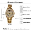 Montre de luxe pour dames iced out watch avec mouvement à quartz