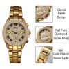 Montre de luxe pour dames iced out watch avec mouvement à quartz