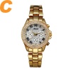 Montre de luxe pour dames iced out watch avec mouvement à quartz