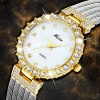 Silhouette Crystal Women's Quartz Watch With Metal Mesh Bracelet Unusual Korean Style Jewelry Gift