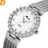 Silhouette Crystal Women's Quartz Watch With Metal Mesh Bracelet Unusual Korean Style Jewelry Gift