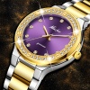 Femmes Quartz Montres Purple Dial Beaute Poignet Dames Montre Étanche Femme Montre-Bracelet 