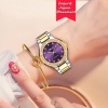 Femmes Quartz Montres Purple Dial Beaute Poignet Dames Montre Étanche Femme Montre-Bracelet 