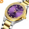 Femmes Quartz Montres Purple Dial Beaute Poignet Dames Montre Étanche Femme Montre-Bracelet 