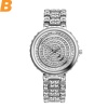 WristFull Diamond BlingBling Big Dial Watches Sliver Color Waterproof Costume Jewelry For Women