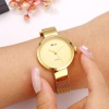 Women Quartz Watch Luxury Mini Thin Gold Black Female Watches