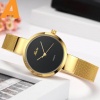 Women Quartz Watch Luxury Mini Thin Gold Black Female Watches