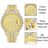 Men's Watches Big Diamond Waterproof Watch Men Luxury Gold Man Watch Quartz Watch Men