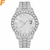 Men's Watches Big Diamond Waterproof Watch Men Luxury Gold Man Watch Quartz Watch Men