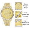 Quartz Clock Ros Gold Watch Men Waterproof Chronograph Dial Watch Men