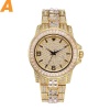Casual Genuine Gold Silver Iced Out Watch Men Quartz Contracted Watch For Men