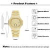 Golden Calendar Diamond Male Watches Waterproof QuartzWrist Watch Men Gift