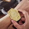 Silver Men Watch Minimalist Bling Bling Diamond Fashion Quartz Wristwatch For Men Waterproof