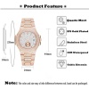 Watch Men PP Trending Gold Men's Watch Quartz Chronograph Diamond Steel Clock