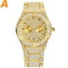 Rose Gold Square Diamond Men Watches Stainless Steel Watch Men Waterproof Business Men's Watches