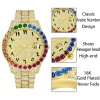 Men Watches Luxury Iced Out Watch Rose Gold Big Diamond Watch for Men Quartz Wristwatch