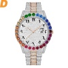 Mens Watches Colorful Diamond Chronograph Clock Waterproof Date Quartz Men's Watch