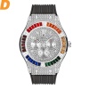 Creative Colored Square Diamond Men's Watches Male Wristwatch