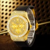 Rose Gold Luxury Men's Watch Rubber Strap Clock Watches Men Quartz Casual Wrist Watch