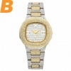 Montre de mode Femmes Montre à quartz de luxe Horloge pour femmes Brillant Gold Sliver Montre-bracelet pour dames