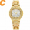 Montre de mode Femmes Montre à quartz de luxe Horloge pour femmes Brillant Gold Sliver Montre-bracelet pour dames