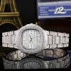 Mode Femmes Montres Acier Inoxydable Strass Cristal Dames Quartz Montre Femmes Robe Horloge