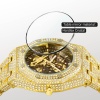 Automatic Gold Business Watch Steel Transparent Mechanical Men's Wristwatch