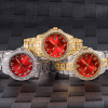 Red Men's Wrist Watch Luxury Men Watches Chronograph Business Waterproof Quartz Wrist Watch