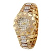 Sun Shape Women Watches Japan Quartz Baguette Diamond Gold Lady Wrist Watches