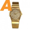 Weave Gold Watch Women Quartz Golden Clock Ladies Luxury Diamond Watch