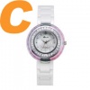 ly Watch Femmes Logo Femmes Cristal Montres Feu Et Eau Résistant Céramique Quartz Montre