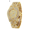 Women Rhinestone Semirings Even Shockproof Watch Female Arabic Numeral Wristwatches