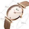 Luxury Ultra Thin Rose Gold Watch Triomphe Mesh Brand Minimalist Lady Watch
