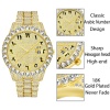 Arabic Numerals Mens Watches 18k Gold Big Diamond With Canlender Classic Male Iced Out Watch