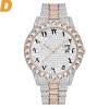 Chiffres Arabes Diamant Montre Hommes Rose Or Montre 3Atm Japon Movt FF Unique Homme Montre-Bracelet